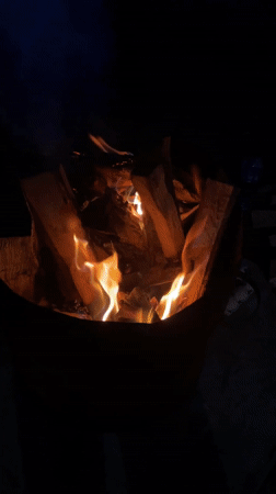 Traditional Nepali meal with fire pit observed in Dhampus Phedi