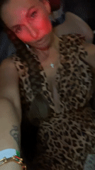 Woman in leopard dress spotted in Moscow vehicle