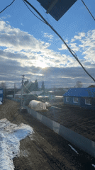 Spring thaw documented in rural Oktyabrsky, Russia