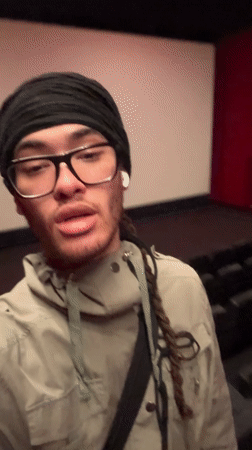 Takeout meal photographed on ledge in Les Ulis at dusk
