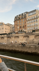 Seine riverbank life and a snow-themed Pont Neuf installation