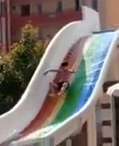 Waterpark day in Alanya — slides, pool, and sunshine