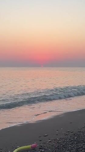 Sunset to dusk on Alanya's pebble beach