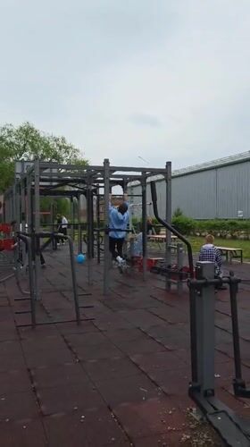 Late-night fitness activities captured at Birobidzhan outdoor exercise area