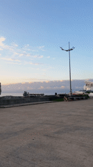 Sunset hour on Batumi's Black Sea waterfront