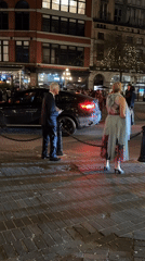 Early morning street activity observed in Vancouver's Gastown district