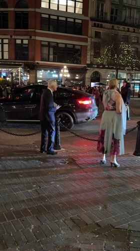 Early morning street activity observed in Vancouver's Gastown district