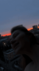 Sunset observed over Kazan cityscape at dusk