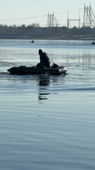 Early morning fishing activity documented near Chaykovsky, Russia