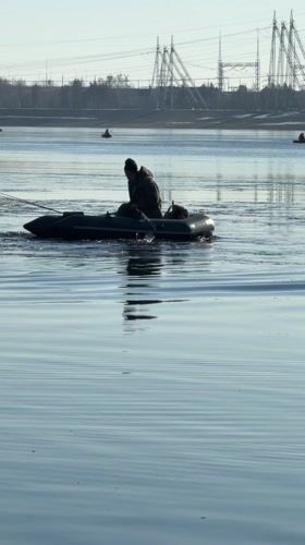 Early morning fishing activity documented near Chaykovsky, Russia