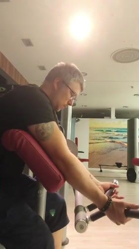 Gym workout session in Troisdorf, various exercises covered