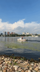 Lazy summer afternoon at a Khimki riverside park