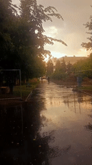 Young man documented across rainy Moscow locations during afternoon