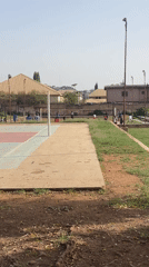 Morning volleyball game underway at Gura Top recreational area