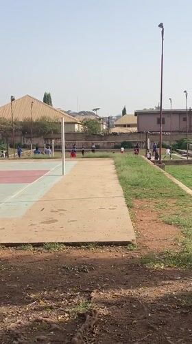 Morning volleyball game underway at Gura Top recreational area