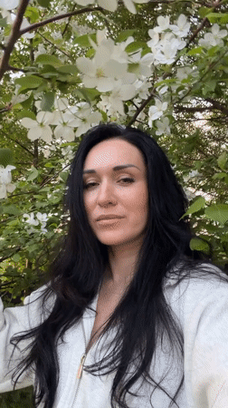 Woman photographed in casual moments around Dzerzhinsk, Russia