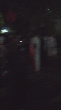 Dhaka crowd watches Spain vs Argentina on outdoor screen