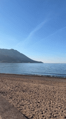 Morning coastal scenes documented in Boreti, Montenegro