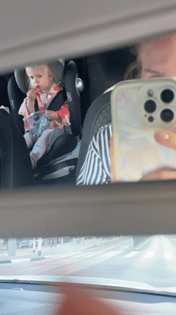 Father and toddler observed during car journey in Petah Tikva