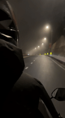 Wet, foggy night ride through Da Lat streets