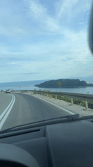 Driver records coastal road journey in Budva, Montenegro