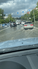 Novosibirsk streets flood during heavy August downpour