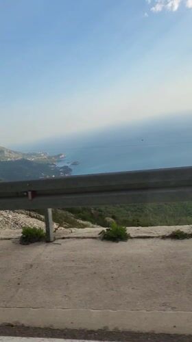 Coastal road vista captured in Brajici, Montenegro