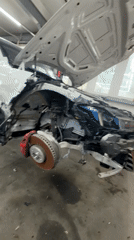 Damaged car repair, aircraft sighting documented in Burgas
