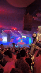 Space-themed party with robots, astronauts draws crowds in Sofia