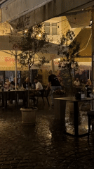 Heavy rain soaks outdoor cafes in Plovdiv's historic district