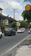 Normal traffic activity observed in Ubud District, Indonesia