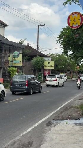 Normal traffic activity observed in Ubud District, Indonesia