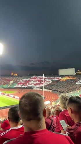 Evening football match under the lights in Sofia