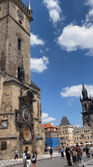 Summer morning around Prague's Old Town Square