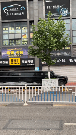 Black limousine spotted on Yuzhong District street
