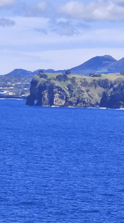 Peaceful coastal afternoon captured near Ponta Delgada, Portugal