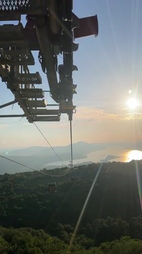Cable car ride captures sunny Bay of Kotor views