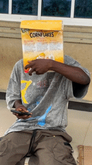 Man enjoys NASCO cornflakes breakfast in Ikot Ekpene, Nigeria
