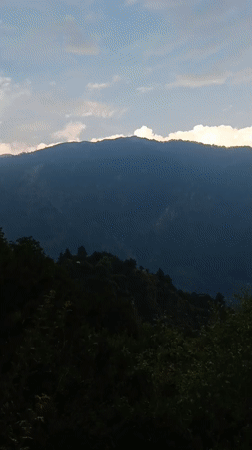 Old Manali resident documents local scenes including landslide, river debris