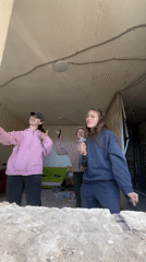 Young women dance, sing in renovated room in Foki