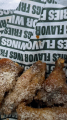 Wingstop dinner documented in Paris with city nightscape