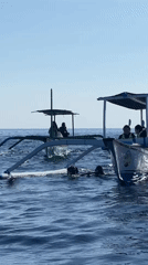 Divers spotted near outrigger boats off Indonesian coast