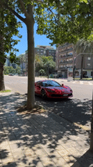 Red Ferrari spotted parked on Valencia street