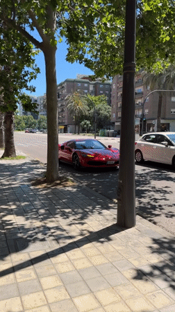 Red Ferrari spotted parked on Valencia street