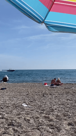 Ordinary beach day documented by witnesses in Alanya, Turkey