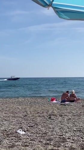 Ordinary beach day documented by witnesses in Alanya, Turkey