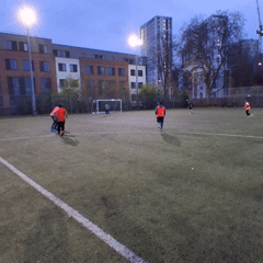 Amateur football match played on artificial pitch in Coventry