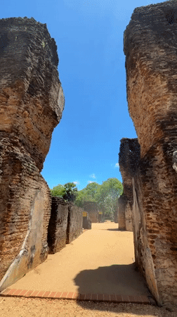 Morning documentation of ancient Polonnaruwa ruins in Sri Lanka