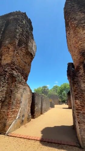 Morning documentation of ancient Polonnaruwa ruins in Sri Lanka