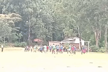 Local soccer match played in Lumakanda ward, Kenya